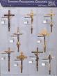  Processional High Polish Bronze Crucifix w/Wood Column: 9988 Style - 84" Ht 